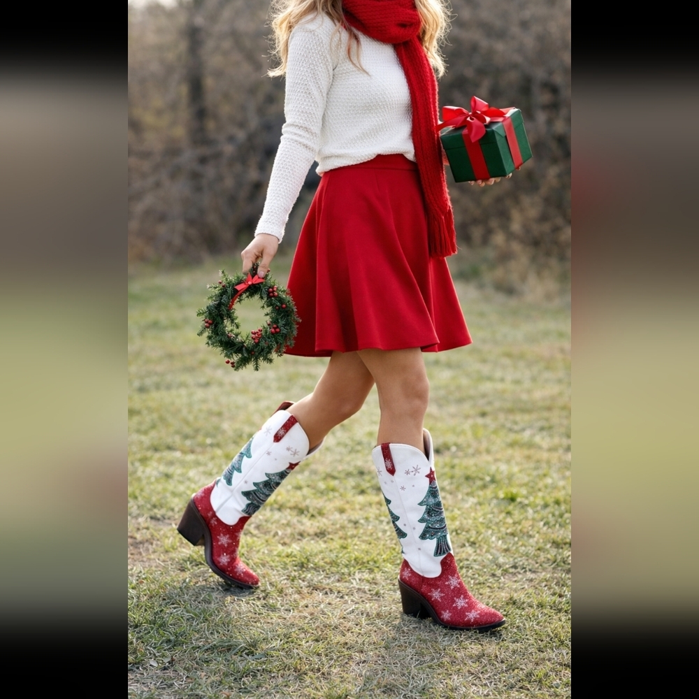 Holiday Sparkle Women's Heeled Boots